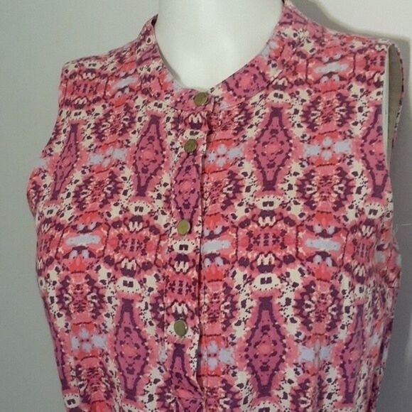 Cynthia Rowley linen mini dress 2 summer sleeveless casual xs boho sundress - Picture 6 of 11